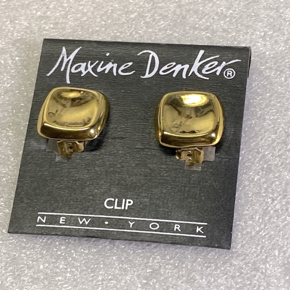 Maxine Denker gold tone earrings - Picture 1 of 3